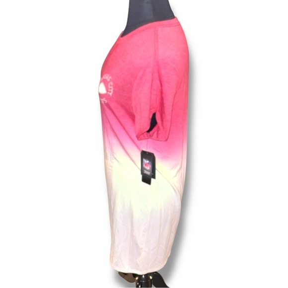 JUNK FOOD KC Chiefs Heathered Red/White Ombre Tri-Blend T-Shirt Dress XXL - Picture 3 of 16